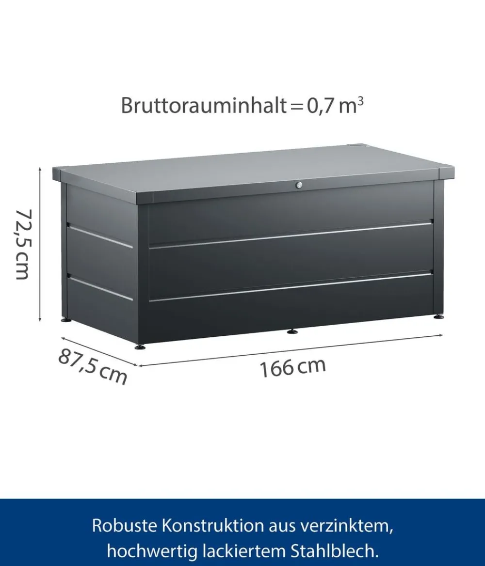 Hörmann Aufbewahrungsboxen > Gartenbox Juno Modern 1620, 700 Liter, ca. B166/H72,5/T87,5 cm