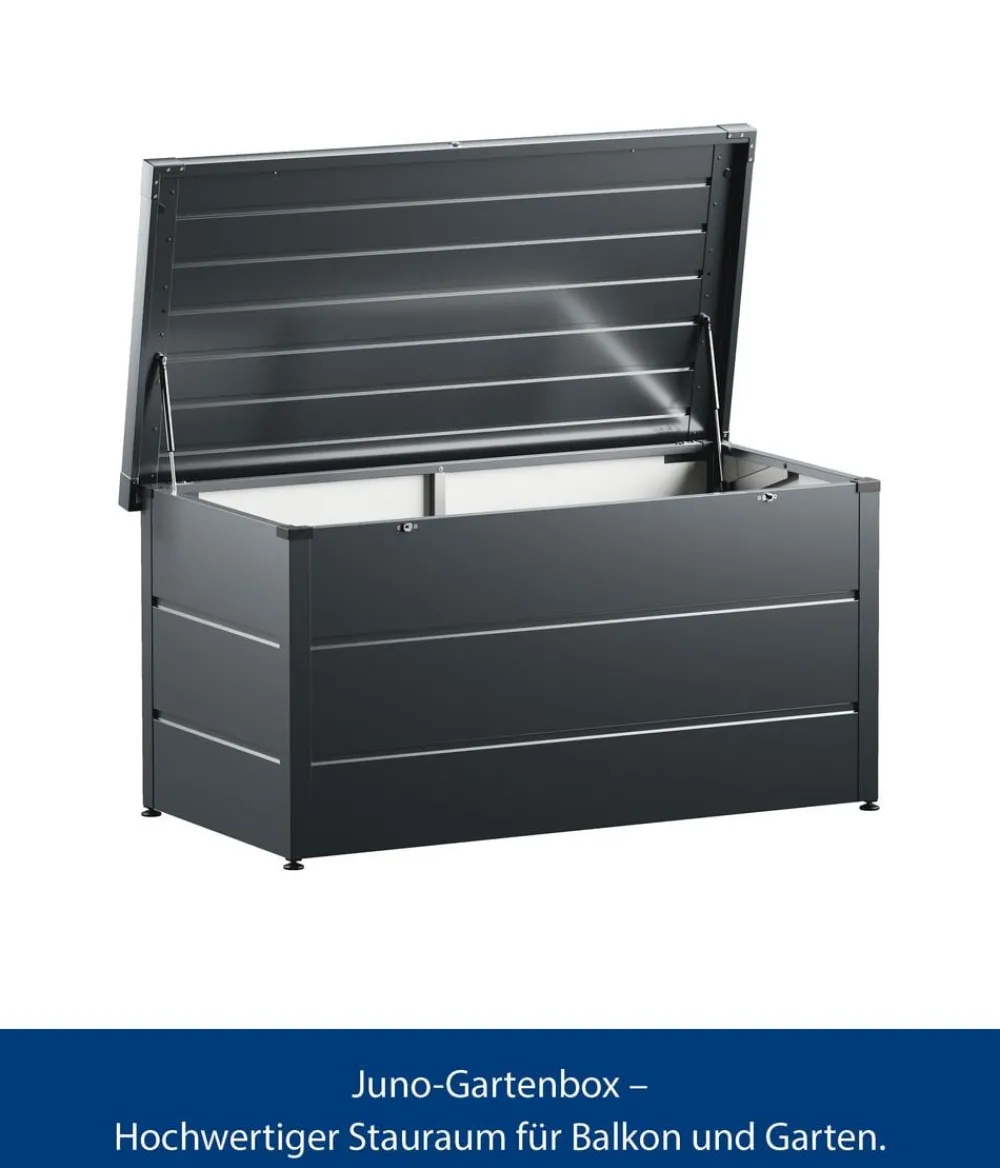 Hörmann Gartenbox Juno Modern 1320, 400 Liter, ca. B136/H72,5/T67,5 cm Anthrazit New
