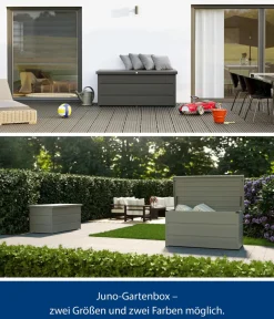 Hörmann Gartenbox Juno Modern 1320, 400 Liter, ca. B136/H72,5/T67,5 cm Anthrazit New