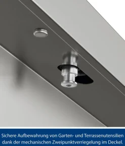 Hörmann Aufbewahrungsboxen - Gartenbox Juno Modern 1620, 700 Liter, ca. B166/H72,5/T87,5 cm Graualuminium