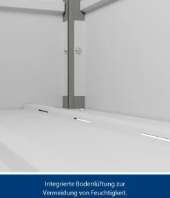 Hörmann Aufbewahrungsboxen - Gartenbox Juno Modern 1620, 700 Liter, ca. B166/H72,5/T87,5 cm Graualuminium