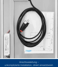 Hörmann Zubehör & Ausstattung - Juno Elektropanel mit 1-Phasen-Wechselstrom, ca. B47/H180/T2 cm Silber