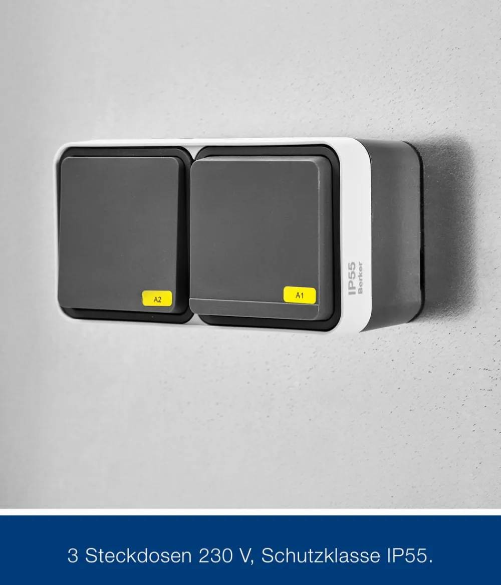Hörmann Zubehör & Ausstattung - Juno Elektropanel mit 1-Phasen-Wechselstrom, ca. B47/H180/T2 cm Silber