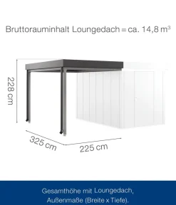 Hörmann Dachzubehör > Juno Loungedach für JFD7/11/14, ca. B225/H220/T325 cm