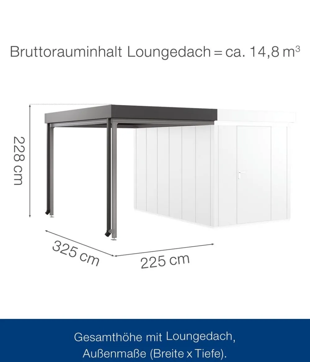 Hörmann Dachzubehör > Juno Loungedach für JFD7/11/14, ca. B225/H220/T325 cm