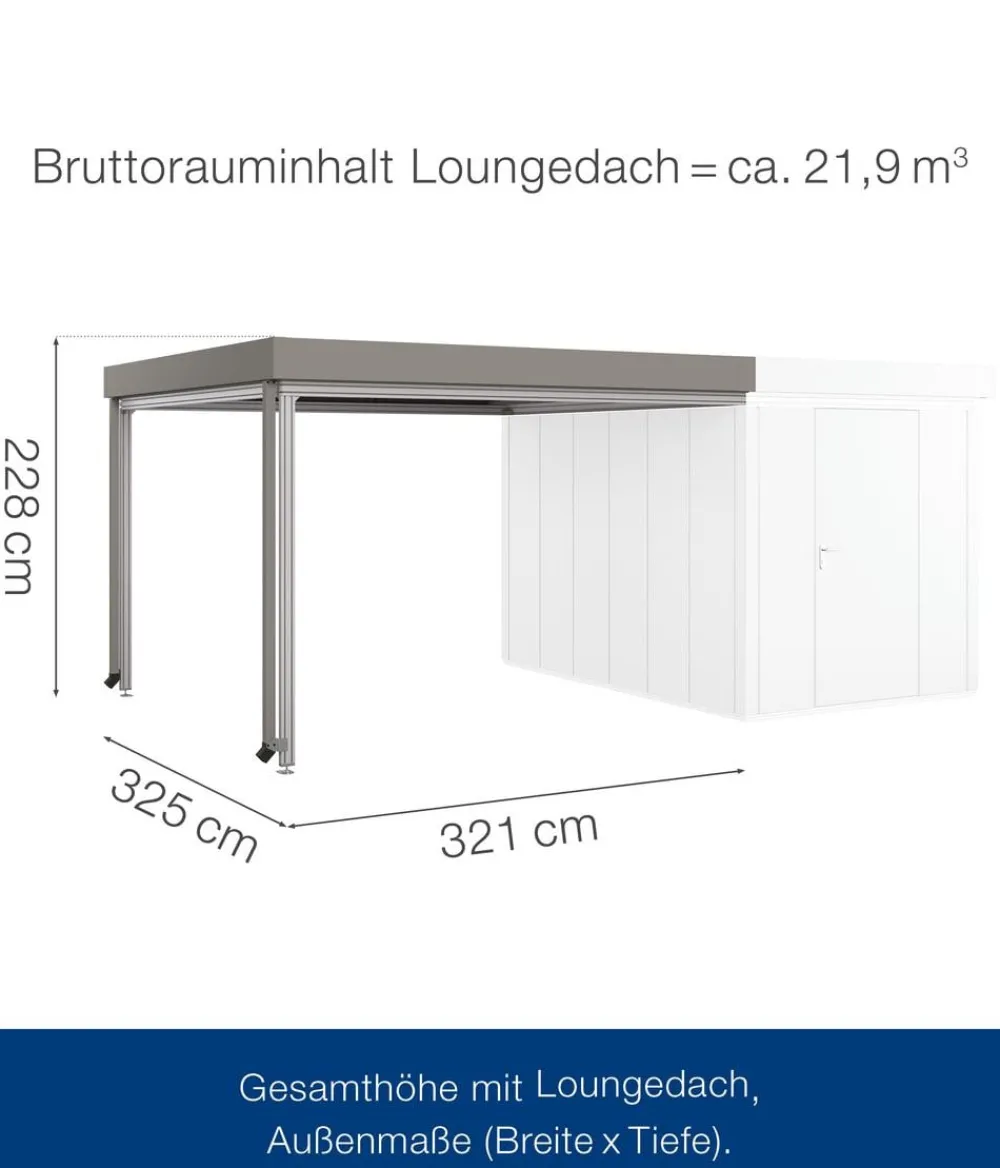 Hörmann Dachzubehör > Juno Loungedach für JFD7/11/14, ca. B321/H220/T325 cm
