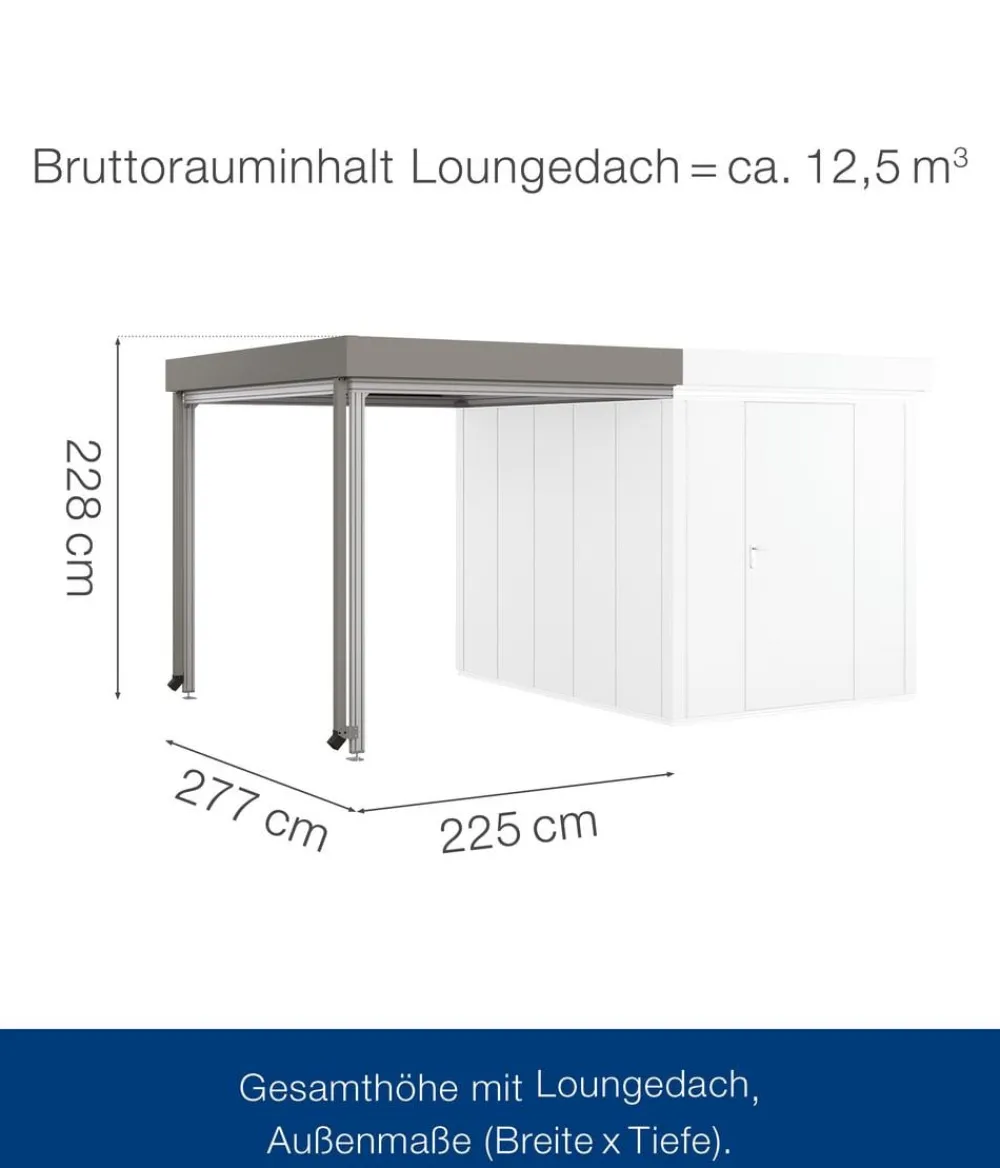 Hörmann Juno Loungedach für JFD6/10/13, ca. B225/H220/T277 cm Graualuminium Outlet