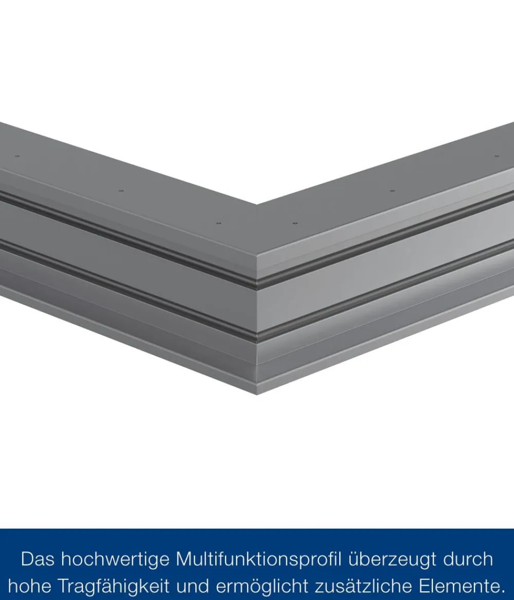 Hörmann Juno Loungedach für JFD6/10/13, ca. B321/H220/T277 cm Graualuminium