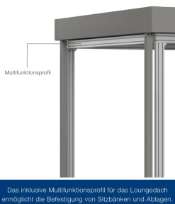 Hörmann Juno Loungedach für JFD6/10/13, ca. B321/H220/T277 cm Graualuminium