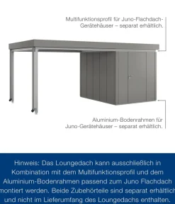 Hörmann Juno Loungedach für JFD6/10/13, ca. B321/H220/T277 cm Graualuminium