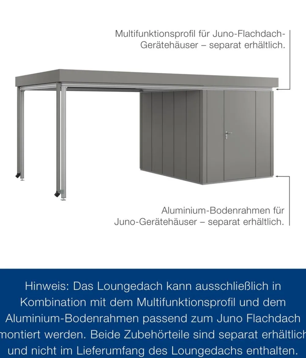 Hörmann Juno Loungedach für JFD6/10/13, ca. B321/H220/T277 cm Graualuminium