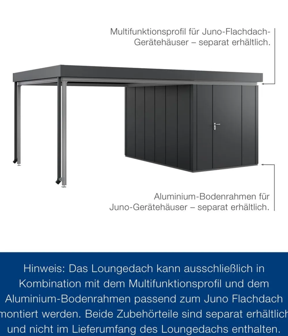 Hörmann Juno Loungedach für JFD7/11/14, ca. B321/H220/T325 cm Anthrazit Hot