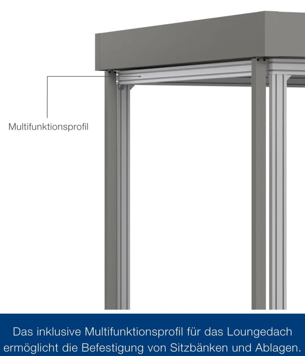 Hörmann Dachzubehör - Juno Loungedach für JFD5/9/12, ca. B321/H220/T229 cm Graualuminium