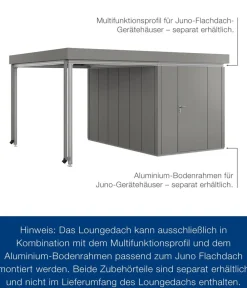 Hörmann Dachzubehör - Juno Loungedach für JFD7/11/14, ca. B225/H220/T325 cm Graualuminium