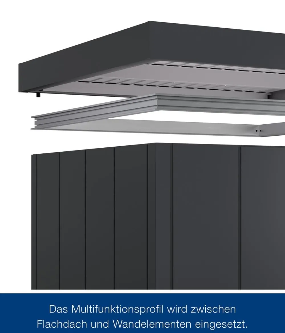 Hörmann Juno Multifunktionsprofil für JFD14, ca. B310/T310 cm Silber Best