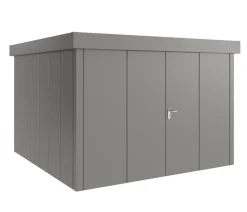 Hörmann Metallgerätehaus Juno JFD14 L-Sk Motiv Design mit Doppeltür, ca. B325/H222/T325 cm Graualuminium Sale