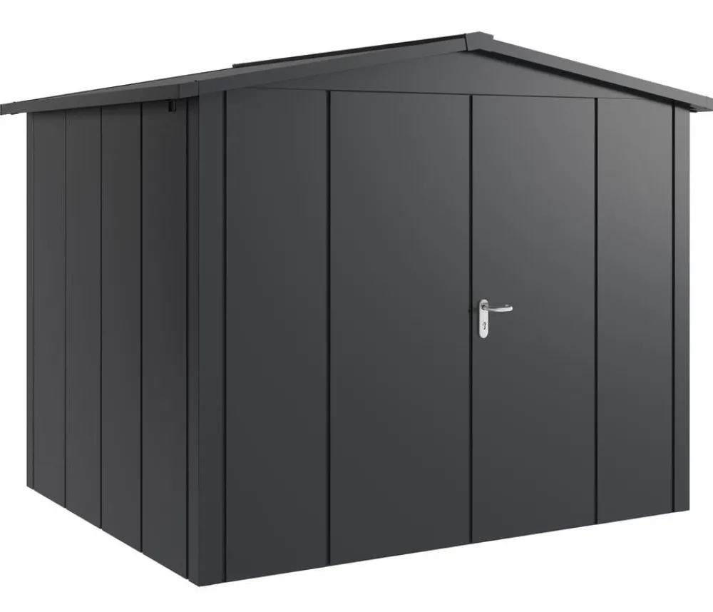 Hörmann Gartenhäuser & Gerätehäuser > Metallgerätehaus Juno JSD9 L-Sk Motiv Design mit Doppeltür, ca. B285/H227/T237 cm