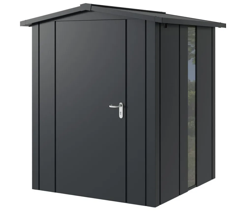 Hörmann Gartenhäuser & Gerätehäuser > Metallgerätehaus Juno JSD2 L-Sk Motiv Design bodentiefes Fenster, ca. B189/H219/T181 cm