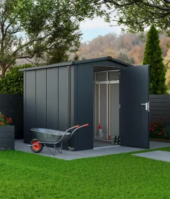Hörmann Metallgerätehaus Juno JSD5 L-Sk Motiv Design, ca. B237/H223/T229 cm Anthrazit Hot