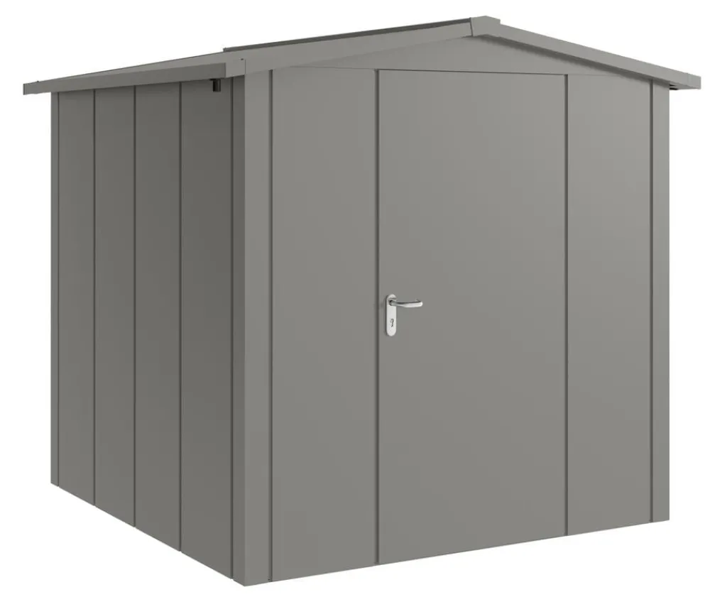 Hörmann Gartenhäuser & Gerätehäuser - Metallgerätehaus Juno JSD5 L-Sk Motiv Design, ca. B237/H223/T229 cm Graualuminium