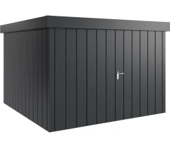 Hörmann Gartenhäuser & Gerätehäuser - Metallgerätehaus Juno JFD14 M-Sk Motiv Modern mit Doppeltür, ca. B325/H222/T325 cm Anthrazit