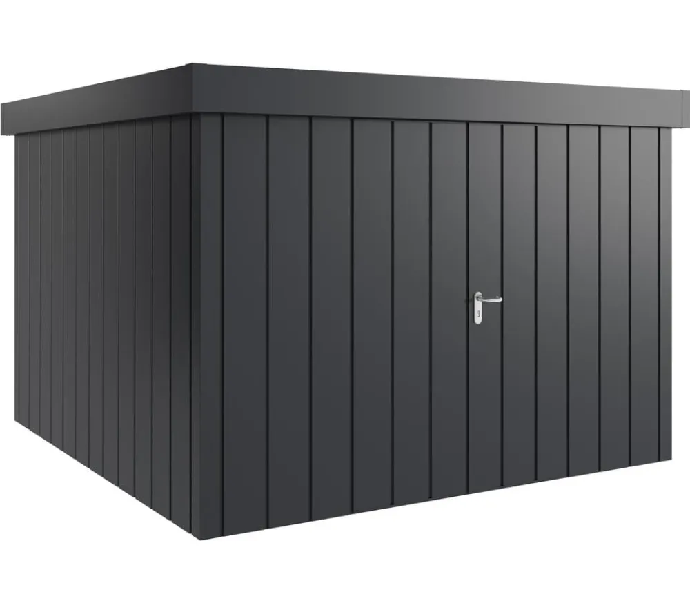 Hörmann Gartenhäuser & Gerätehäuser - Metallgerätehaus Juno JFD14 M-Sk Motiv Modern mit Doppeltür, ca. B325/H222/T325 cm Anthrazit