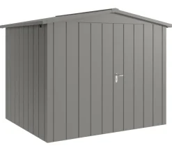 Hörmann Metallgerätehaus Juno JSD9 M-Sk Motiv Modern mit Doppeltür, ca. B285/H227/T237 cm Graualuminium New