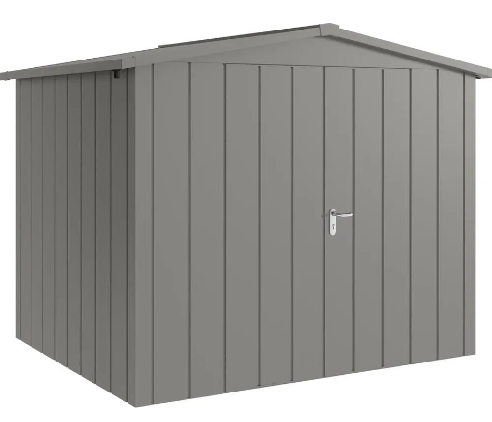 Hörmann Metallgerätehaus Juno JSD9 M-Sk Motiv Modern mit Doppeltür, ca. B285/H227/T237 cm Graualuminium New