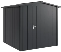 Hörmann Gartenhäuser & Gerätehäuser - Metallgerätehaus Juno JSD5 M-Sk Motiv Modern, ca. B237/H223/T229 cm Anthrazit
