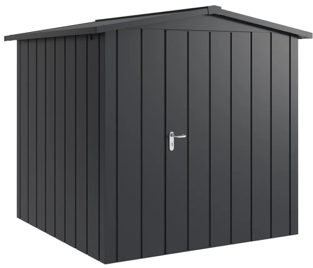 Hörmann Gartenhäuser & Gerätehäuser - Metallgerätehaus Juno JSD5 M-Sk Motiv Modern, ca. B237/H223/T229 cm Anthrazit