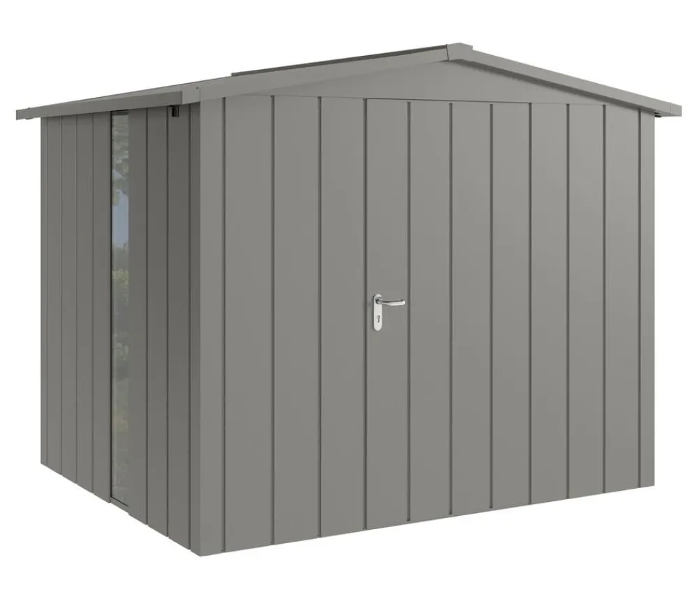 Hörmann Metallgerätehaus Juno JSD9 M-Sk Motiv Modern bodentiefes Fenster, ca. B285/H227/T237 cm Graualuminium