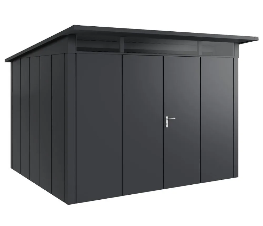 Hörmann Gartenhäuser & Gerätehäuser > Metallgerätehaus Juno JPD13 L-Sk Motiv Design mit Doppeltür, ca. B325/H232/T310 cm