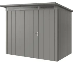 Hörmann Gartenhäuser & Gerätehäuser - Metallgerätehaus Juno JPD8 L-Sk Motiv Design, ca. B277/H224/T214 cm Graualuminium