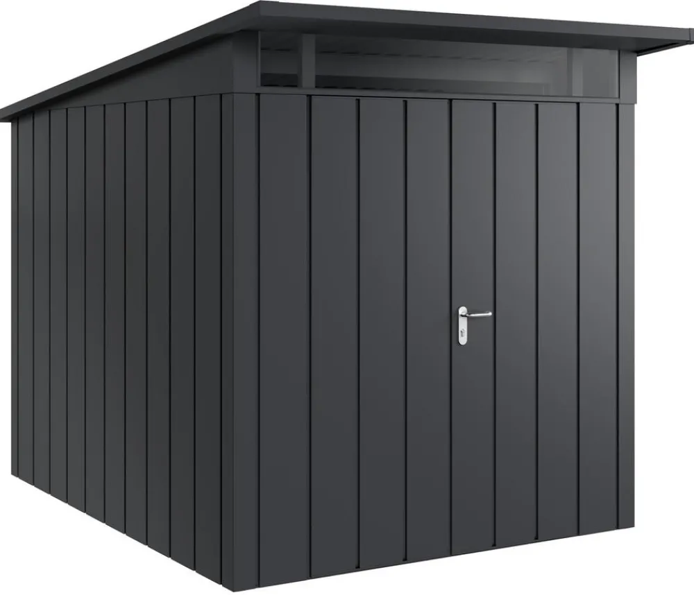 Hörmann Gartenhäuser & Gerätehäuser - Metallgerätehaus Juno JPD6 M-Sk Motiv Modern mit Doppeltür, ca. B229/H232/T310 cm Anthrazit