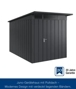 Hörmann Metallgerätehaus Juno JPD7 M-Sk Motiv Modern, ca. B229/H232/T358 cm Anthrazit Best