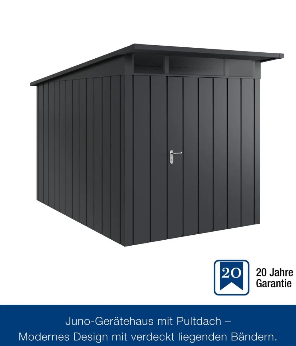 Hörmann Metallgerätehaus Juno JPD7 M-Sk Motiv Modern, ca. B229/H232/T358 cm Anthrazit Best