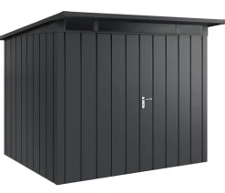 Hörmann Gartenhäuser & Gerätehäuser - Metallgerätehaus Juno JPD7 L-Sk Motiv Design, ca. B229/H232/T358 cm Anthrazit