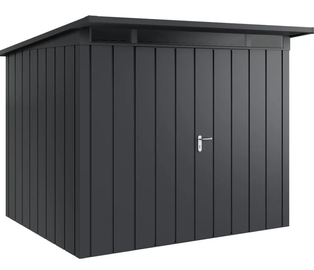 Hörmann Gartenhäuser & Gerätehäuser - Metallgerätehaus Juno JPD7 L-Sk Motiv Design, ca. B229/H232/T358 cm Anthrazit