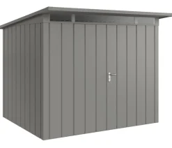 Hörmann Gartenhäuser & Gerätehäuser - Metallgerätehaus Juno JPD9 M-Sk Motiv Modern mit Doppeltür, ca. B277/H224/T262 cm Graualuminium