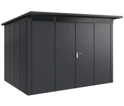 Hörmann Metallgerätehaus Juno JPD12 L-Sk Motiv Design mit Doppeltür, ca. B325/H224/T262 cm Anthrazit Best