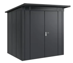 Hörmann Gartenhäuser & Gerätehäuser > Metallgerätehaus Juno JPD4 L-Sk Motiv Design mit Doppeltür, ca. B229/H224/T214 cm