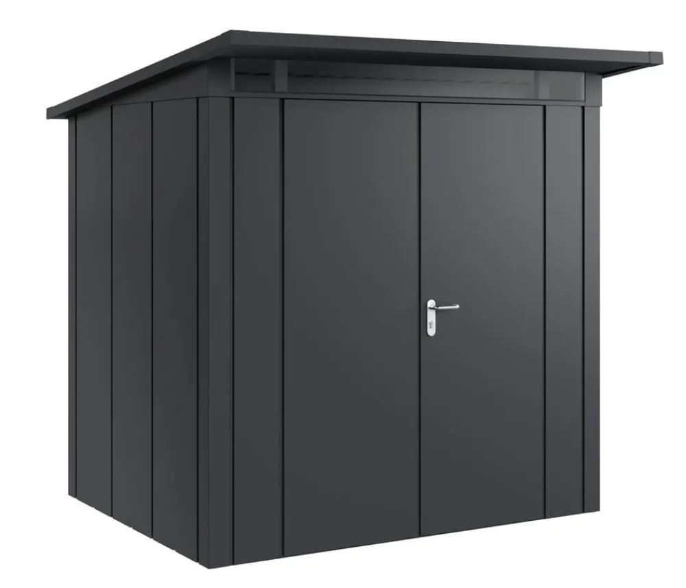 Hörmann Gartenhäuser & Gerätehäuser > Metallgerätehaus Juno JPD4 L-Sk Motiv Design mit Doppeltür, ca. B229/H224/T214 cm