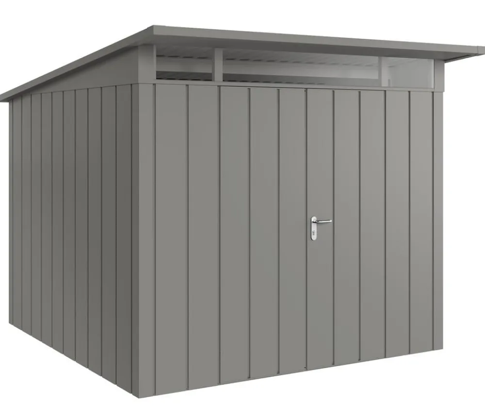Hörmann Metallgerätehaus Juno JPD10 M-Sk Motiv Modern mit Doppeltür, ca. B277/H232/T310 cm Graualuminium Outlet