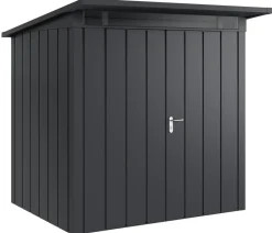 Hörmann Metallgerätehaus Juno JPD4 M-Sk Motiv Modern mit Doppeltür, ca. B229/H224/T214 cm Anthrazit Clearance