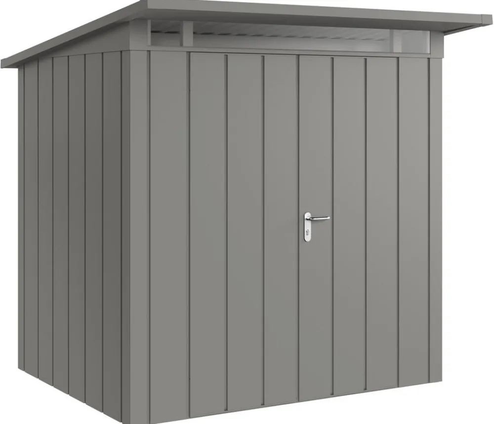 Hörmann Gartenhäuser & Gerätehäuser > Metallgerätehaus Juno JPD4 M-Sk Motiv Modern mit Doppeltür, ca. B229/H224/T214 cm