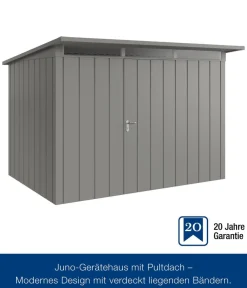 Hörmann Metallgerätehaus Juno JPD12 M-Sk Motiv Modern, ca. B325/H224/T262 cm Graualuminium Discount