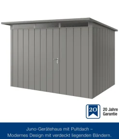 Hörmann Gartenhäuser & Gerätehäuser > Metallgerätehaus Juno JPD12 M-Sk Motiv Modern, ca. B325/H224/T262 cm