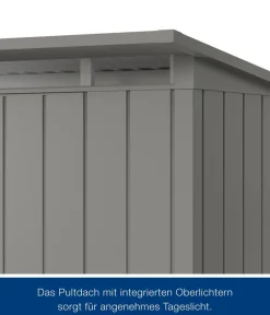 Hörmann Gartenhäuser & Gerätehäuser > Metallgerätehaus Juno JPD12 M-Sk Motiv Modern, ca. B325/H224/T262 cm