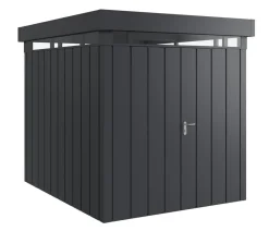 Hörmann Gartenhäuser & Gerätehäuser - Metallgerätehaus Juno JFD4 M-Sk Motiv Modern bodentiefes Fenster, ca. B229/H222/T181 cm Anthrazit