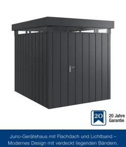 Hörmann Gartenhäuser & Gerätehäuser > Metallgerätehaus Juno mit Lichtband JFD6 M-Sk, ca. B229/H239/T277 cm